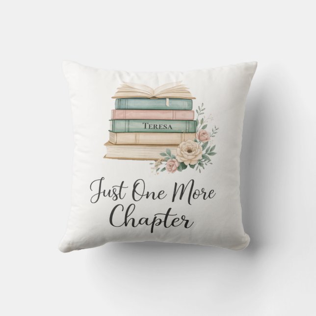 Coussin Personalized Book Lover “Just One More Chapter (Verso)