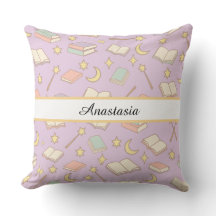 Personalized Bookish Girl Wizard Magic Name Purple