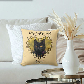 Coussin Personalized Cat Lover Throw Pillow