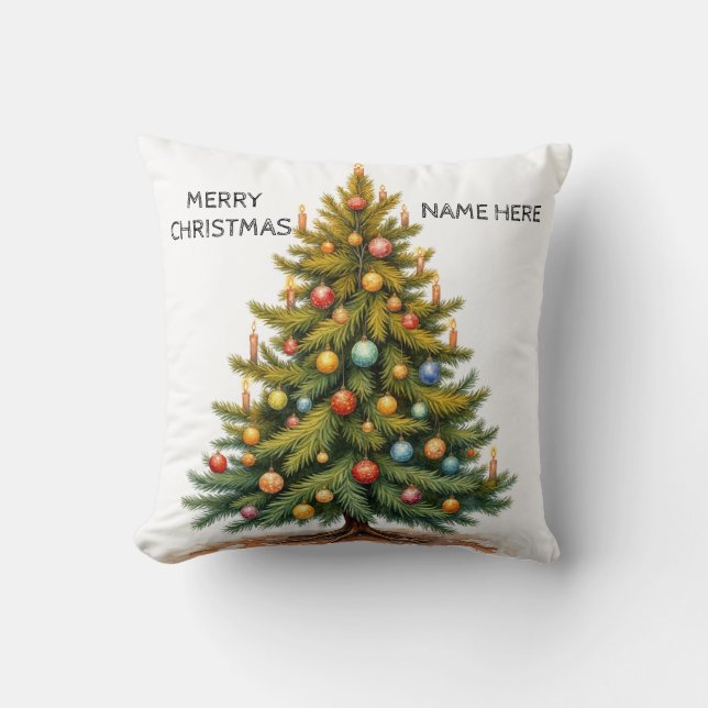 Coussin Personalized Christmas Tree   (Recto)