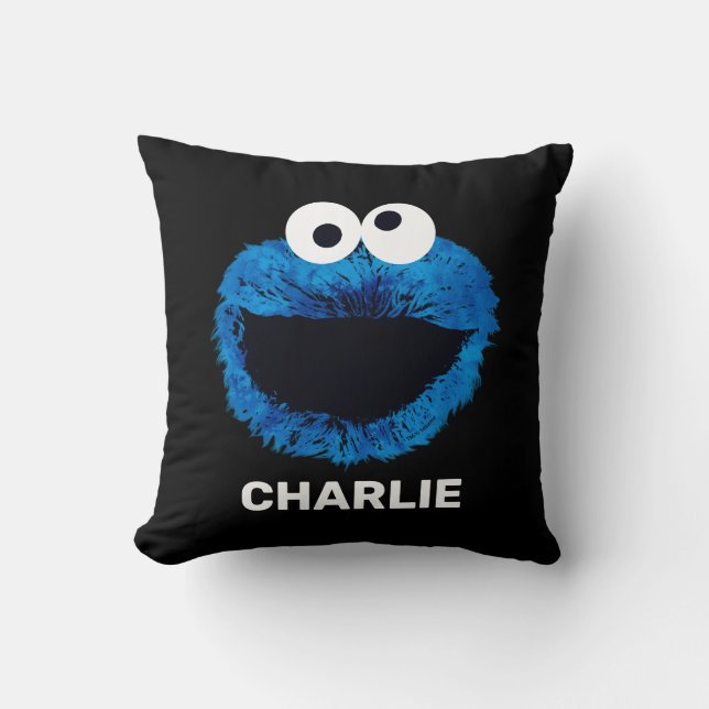 Coussin Personalized Cookie Monster | Watercolor (Recto)
