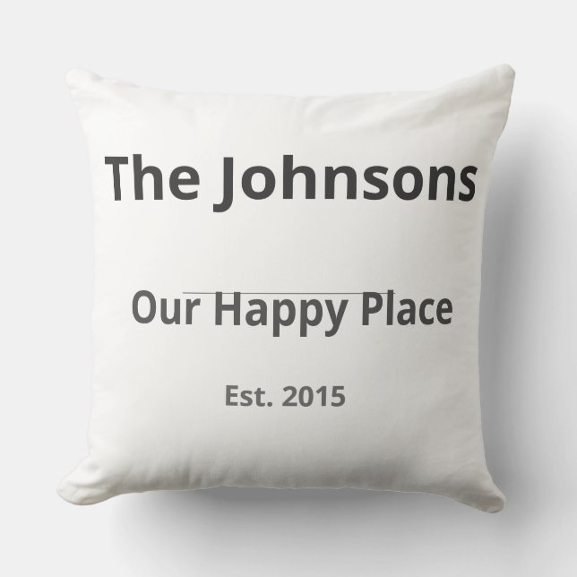Coussin Personalized Family Mug – Custom Family Name & Yea (Recto)