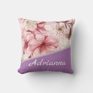 Coussin Personalized Floral Name
