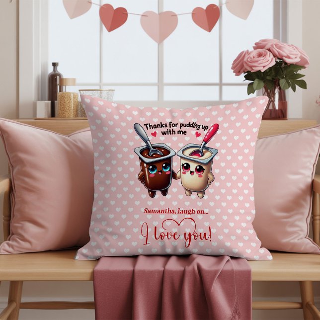 Coussin Personalized Funny Food Pun Valentine Throw Pillow (Personalized Funny Food Pun Valentine Throw Pillow

)