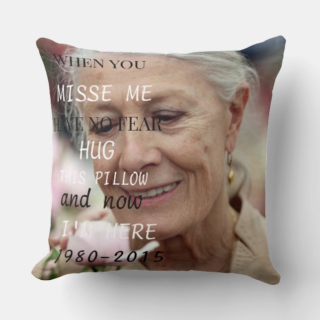 Coussin “Personalized Grandma Memorial Pillow (Recto)