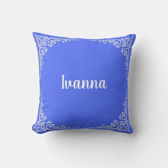 Coussin Personalized Modern Elegant Typography Name  (Recto)