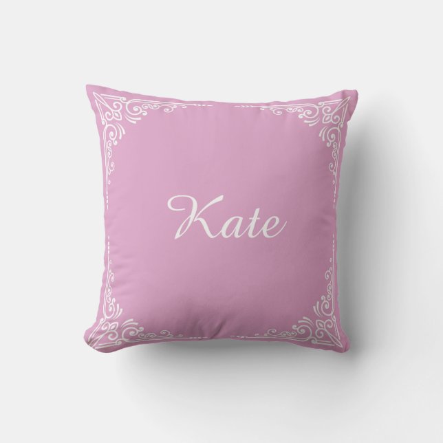 Coussin Personalized Modern Elegant Typography Name  (Recto)