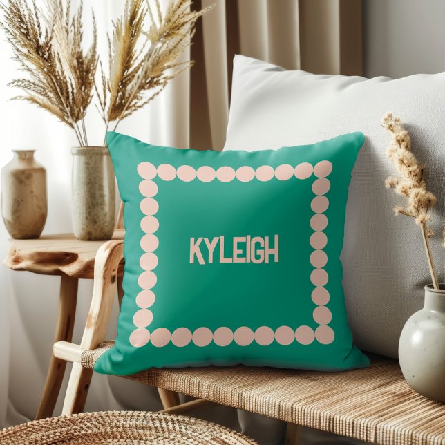 Coussin Personalized Name Dorm Room Decor, Custom (Créateur téléchargé)