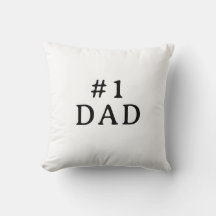 Personalized Number One Dad Throw Pillow