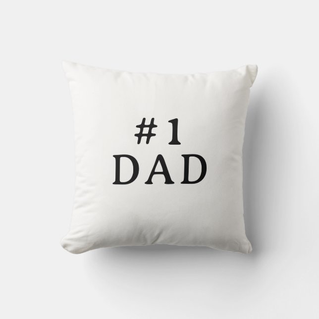 Coussin Personalized Number One Dad Throw Pillow (Recto)