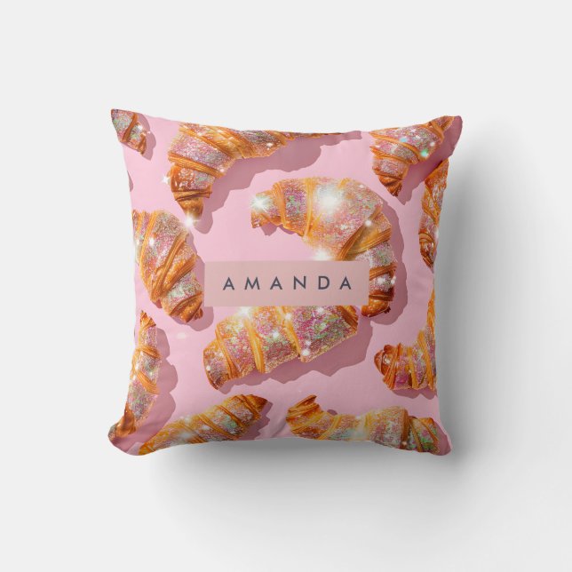 Coussin Personalized Sparkle Croissant Style (Recto)