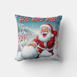 Coussin Personalized Striking Santa Bowling 