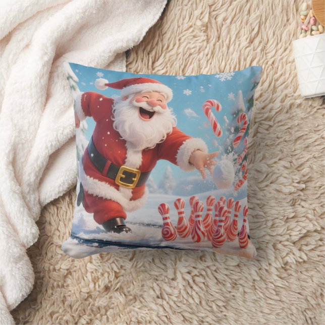 Coussin Personalized Striking Santa Bowling  (Couverture)