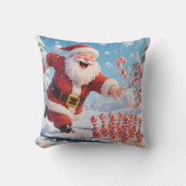 Coussin Personalized Striking Santa Bowling 