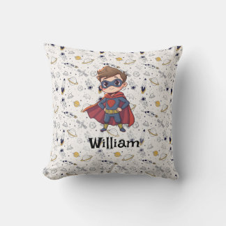 Coussin Personalized Superhero Name Pillow - Kids Pillow