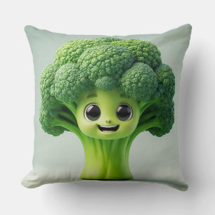 Coussin Personnage de brocoli de dessin animé mignon
