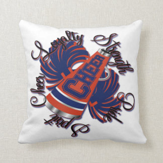 Coussin personnalisable bleu et orange