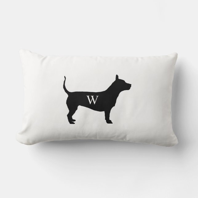 Coussin personnalisable de silhouette de chien (Recto)