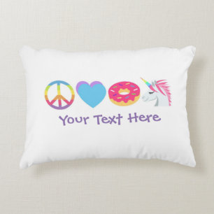 Coussin personnalisable d'Emoji - paix, amour,