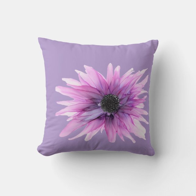 Coussin Personnalisable ! ! ! Floral Aster violet (Recto)