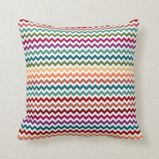 Coussin personnalisable multicolore des chevrons |