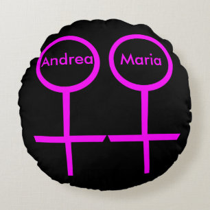 Coussin personnalisable pour les amoureux lesbienn