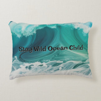 coussin personnalisable "Stay Wild Ocean Child"