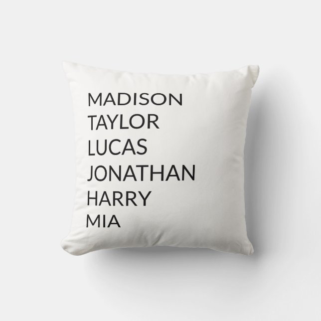 Coussin Personnalisation personnalisée Meilleurs noms de f (Recto)