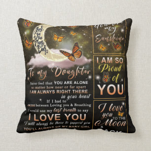Coussin Personnalisé À Ma Fille Papillon De Papa