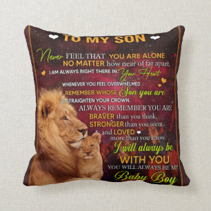 Coussin Personnalisé À Mon Lion Fils, Lettre D'Amour De 