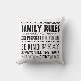 Coussin Personnalisé avec vos règles de famille