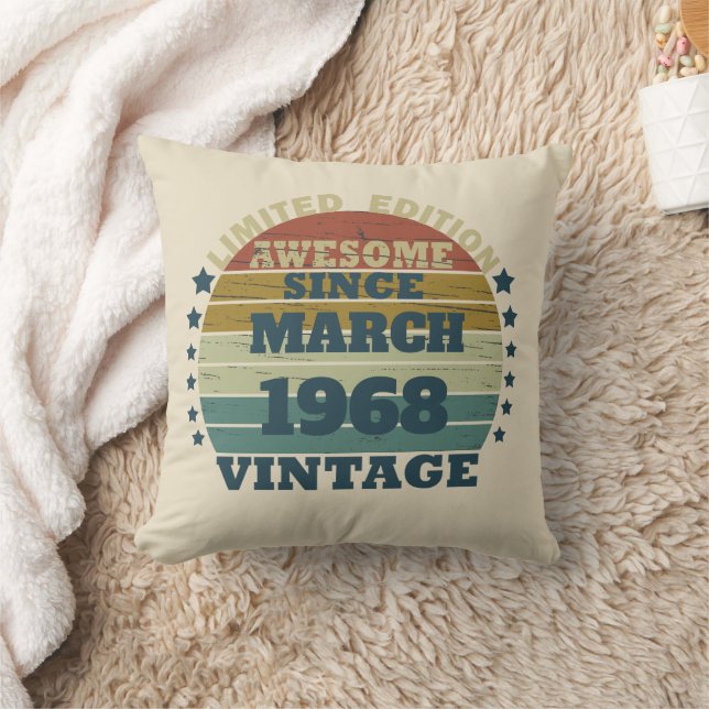 Coussin Personnalisé cinquante-cinq vintage 55e anniversai (Couverture)