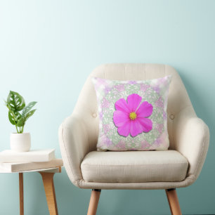 Coussin - Personnalisé - Cosmos Rose foncé Latte d