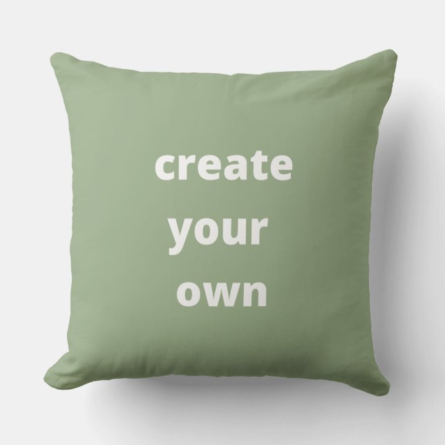 Coussin Personnalisé créer votre propre vert mignon chic m (Recto)