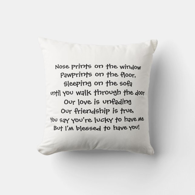 Coussin personnalisé d'animal familier avec la (Recto)