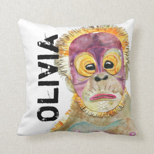 Coussin personnalisé d'art d'aquarelle