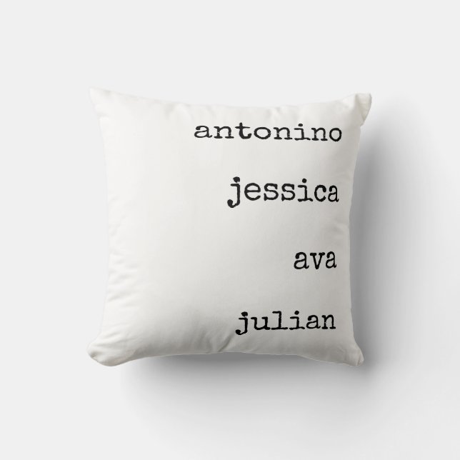 Coussin personnalisé de famille (Recto)