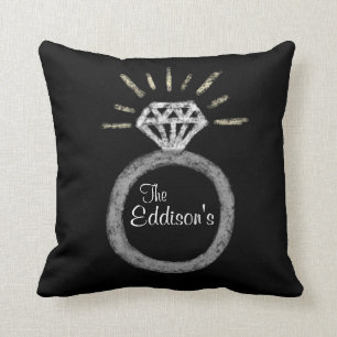 Coussin personnalisé de famille d'anneau de