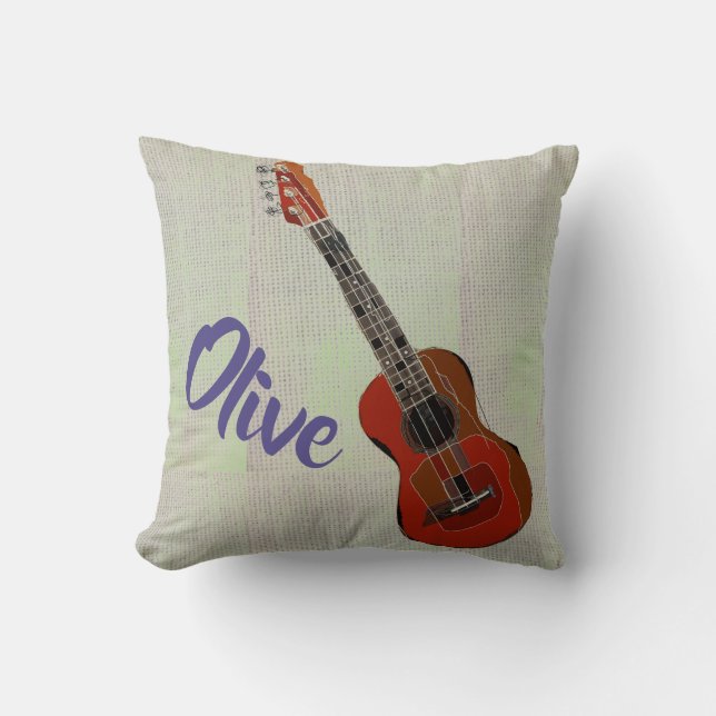Coussin personnalisé de guitare (Recto)