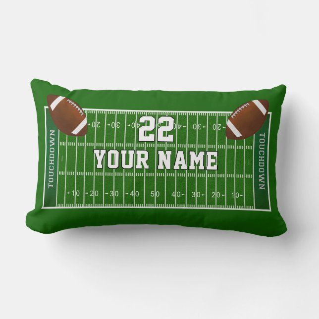 Coussin personnalisé de terrain de football, (Recto)