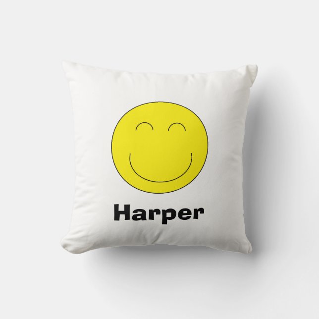 Coussin personnalisé d'Emoji (Recto)