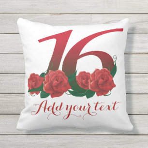 Coussin personnalisé des textes de 16 16ème