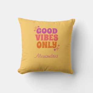 Coussin Personnalisé Good Vibes Jaune