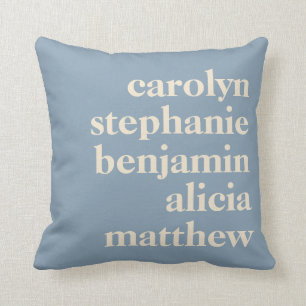 Coussin Personnalisé Grandchildren Noms Style Rustique Ble