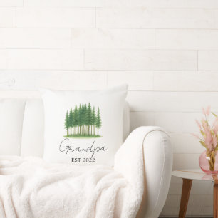 Coussin Personnalisé "Grandpa Est. [Année]" -