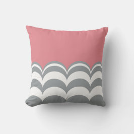 Coussin personnalisé gris et blanc à bascule