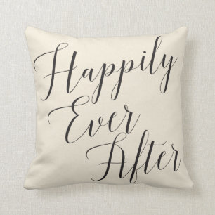Coussin Personnalisé heureusement pour toujours épousant