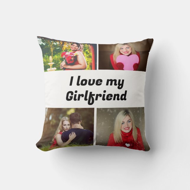Coussin Personnalisé J'aime ma Girami 4 photo (Recto)