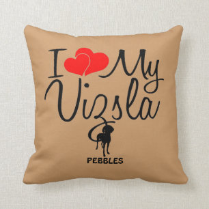 Coussin Personnalisé J'Aime Mon Vizsla