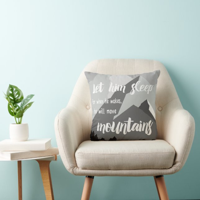 Coussin Personnalisé, laisse-le dormir pour quand il se ré (Chaise)